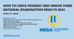HOW TO CHECK PRIMARY AND SENIOR THREE NESA .